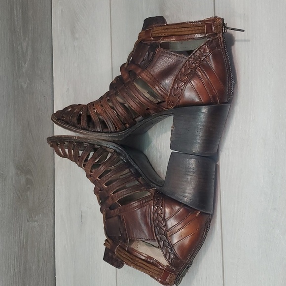 Freebird by Steven Wazee Boho Western Ankle Gladiator Sandals shoes sz 9 - Picture 10 of 14